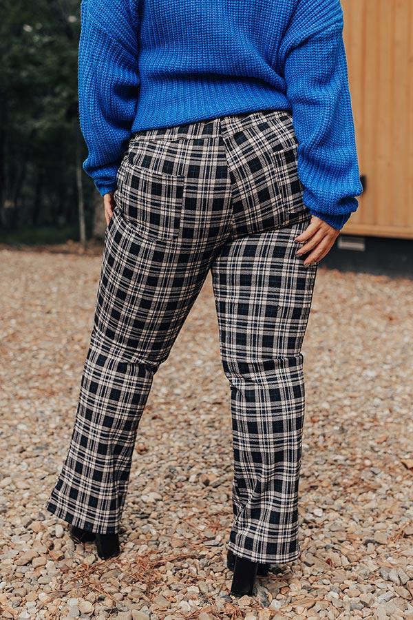 The Bolton High Waist Plaid Pants Curves Product Image