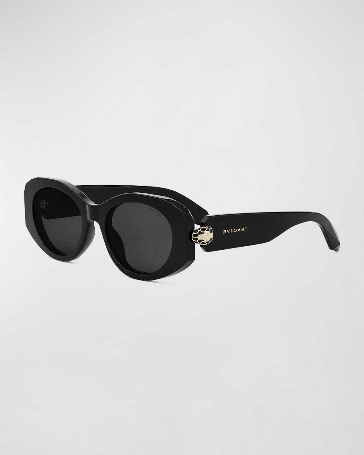 Logo Acetate Oval Sunglasses Product Image