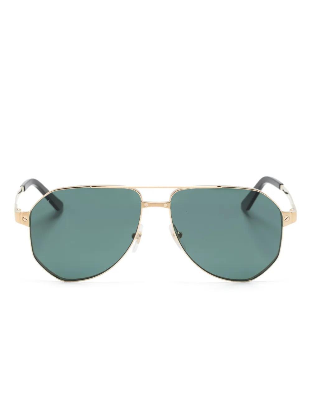 TOM FORD Polished Pilot-frame Sunglasses In Brown Product Image