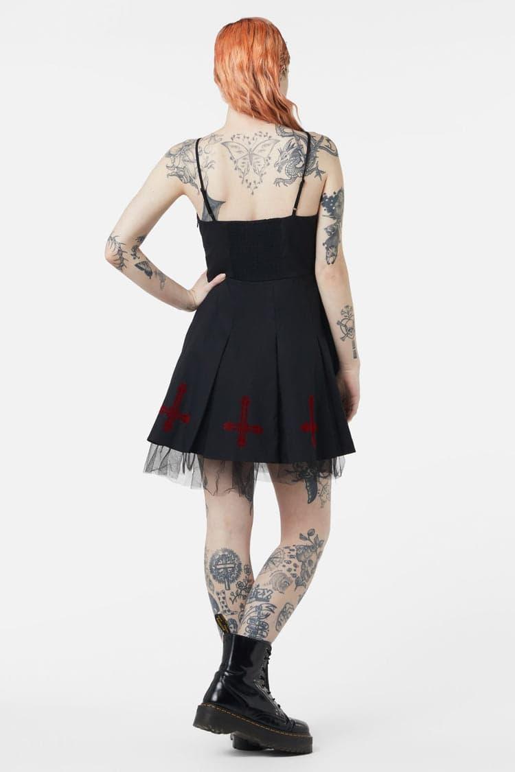 Hail Lilith Flocked Hem Bustier Dress Product Image