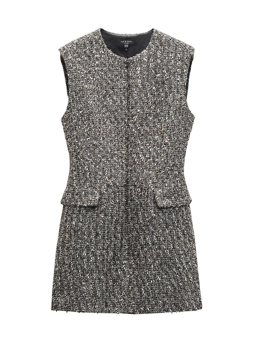 Womens Tina Linton Wool-Blend Sleeveless Minidress Product Image