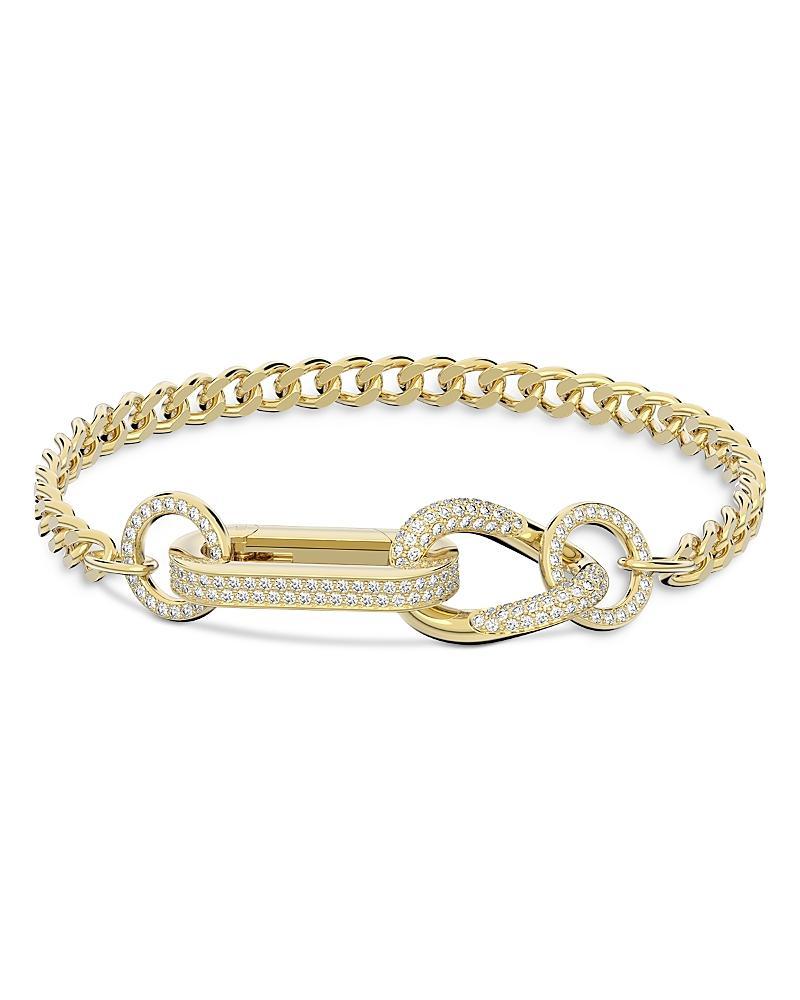 Womens Dextera Goldtone-Plated & Crystal Mixed Link Bracelet Product Image