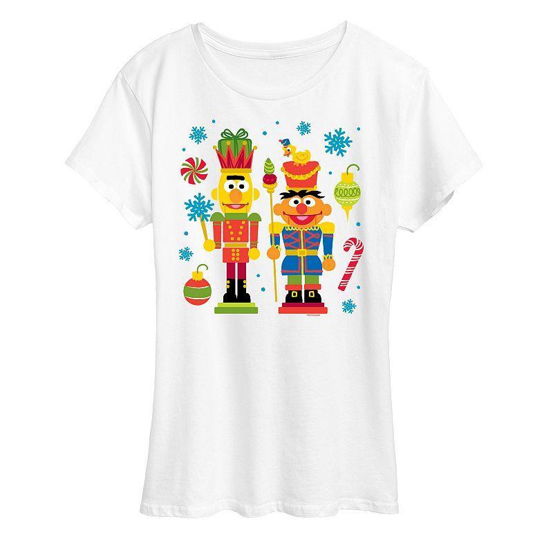 Women's Sesame Street Nutcrackers Graphic Tee, Girl's, Size: XXL, White Product Image