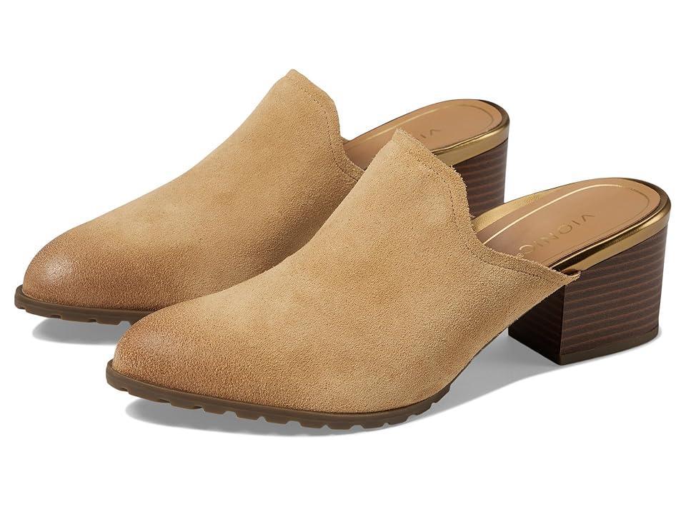 VIONIC Claremont Mules (Camel Suede) Women's Flat Shoes Product Image