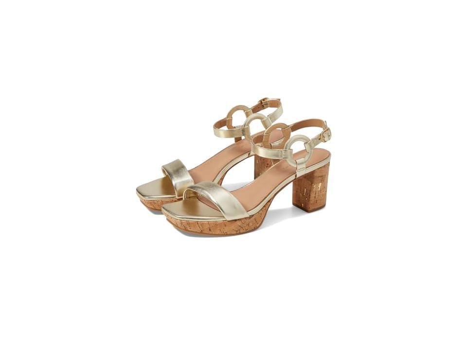 Metallic Calfskin Slingback Platform Sandals Product Image