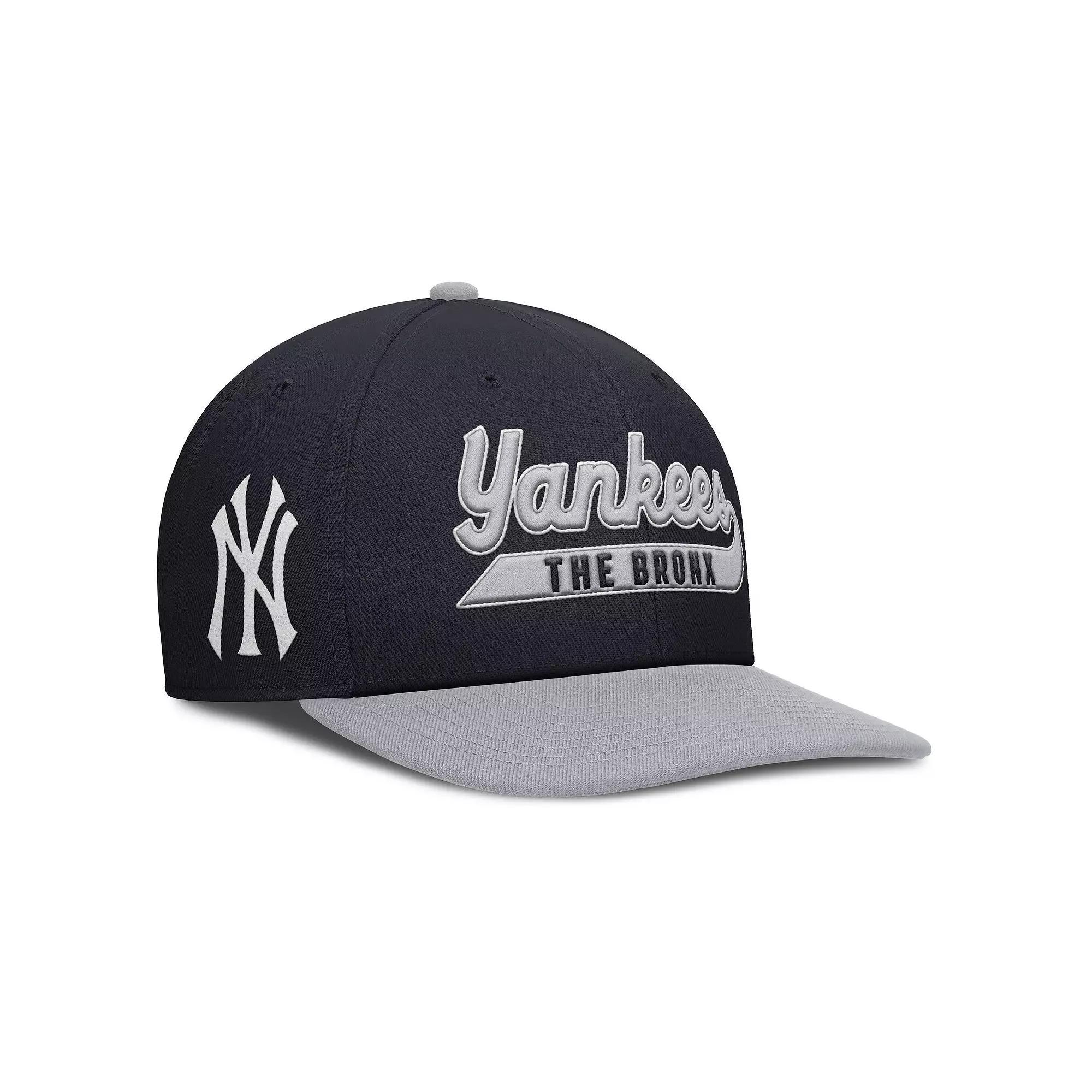 Men's Nike Navy/Gray New York Yankees Pro Performance Snapback Hat, Size: Medium/Large, Blue Product Image