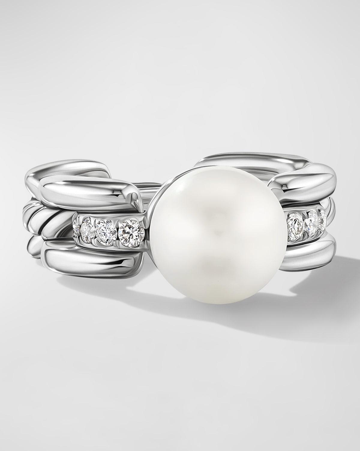 Womens DY Madison Pearl Ring In Sterling Silver Product Image