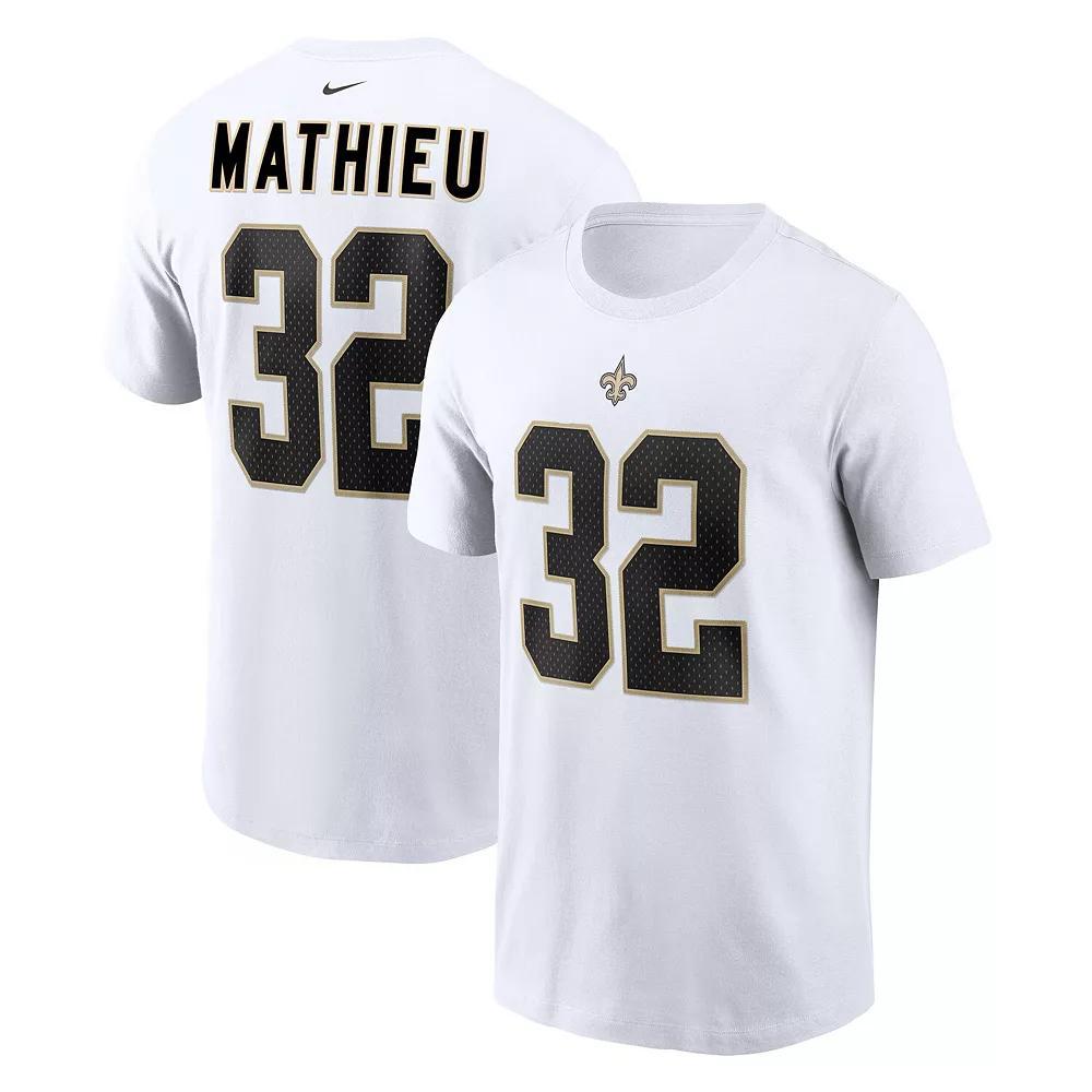 Men's Nike Tyrann Mathieu White New Orleans Saints Player Name & Number T-Shirt,  Product Image