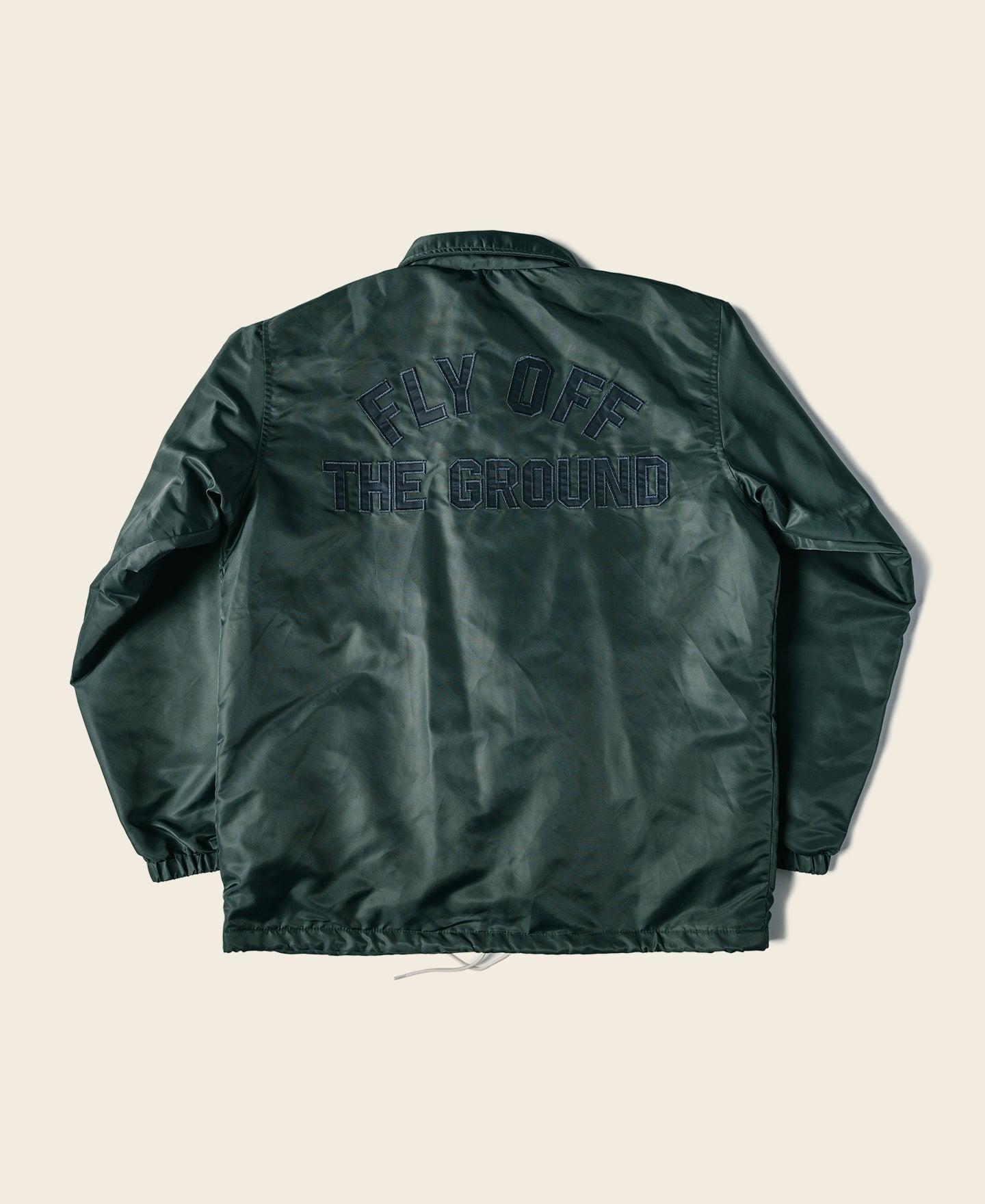 Logo-Appliqued Nylon Coach Jacket - Green Product Image