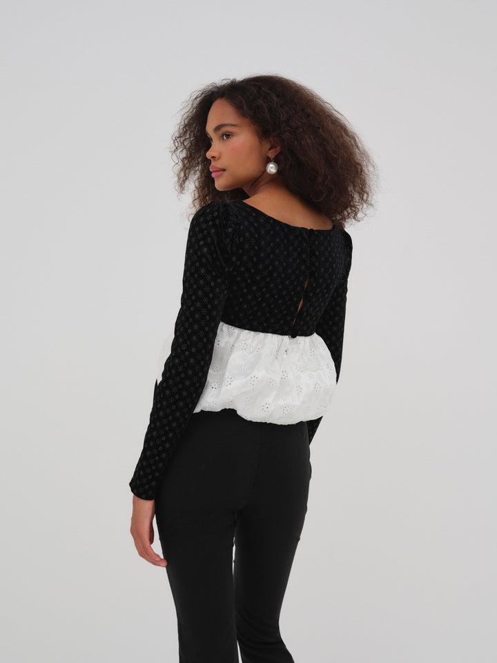 Elisa Bubble Top — White Product Image