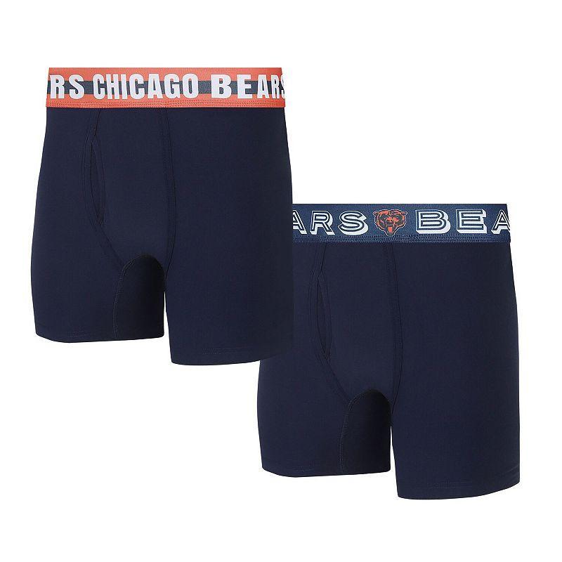 Mens Concepts Sport Chicago Bears Gauge Knit Boxer Brief Two-Pack Blue Product Image