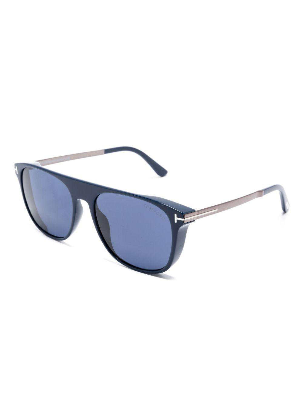 TOM FORD Pilot-frame Glasses In Blue Product Image