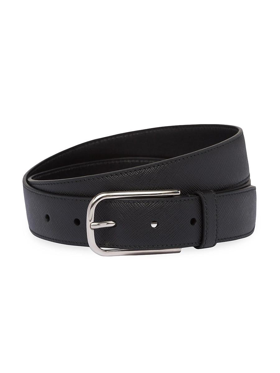 Mens Saffiano Leather Belt Product Image