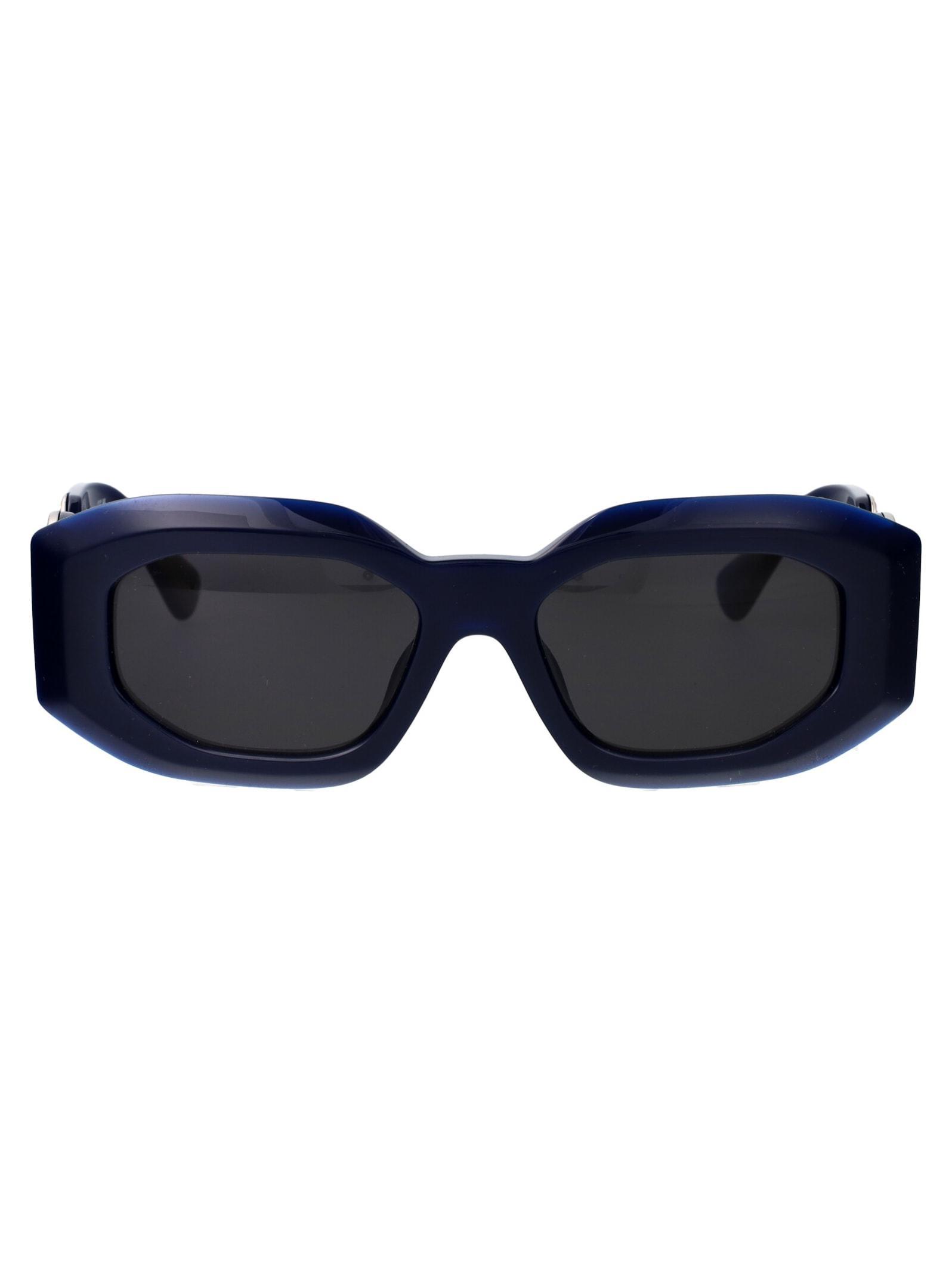 VERSACE Sunglasses In 512587 Transparent Blue Product Image