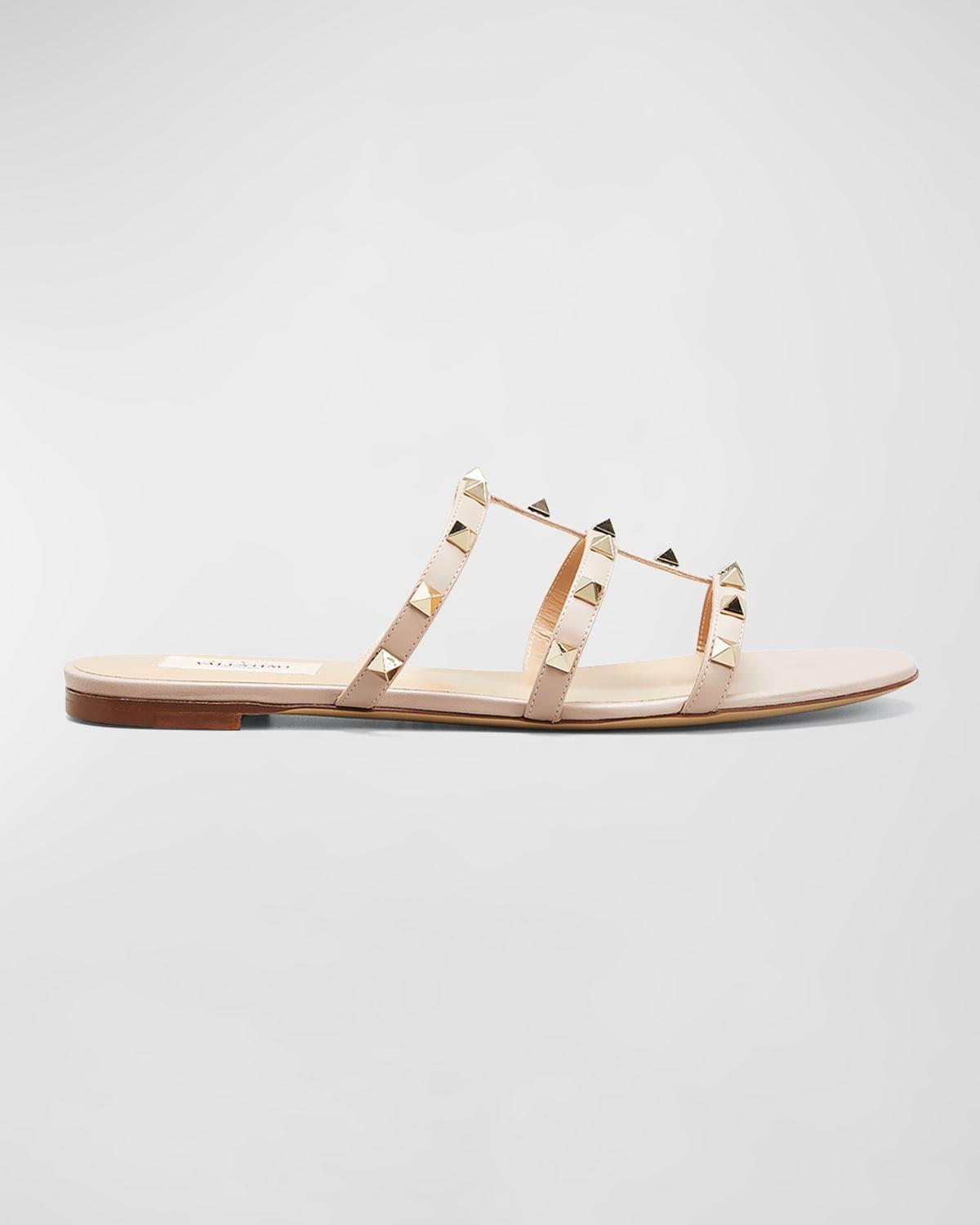 Rockstud Caged Flat Slide Sandals Product Image