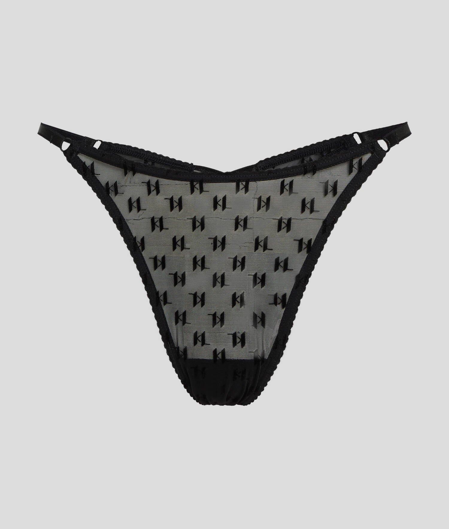 KL MONOGRAM MESH THONG Product Image