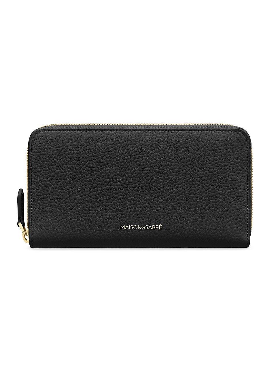 Womens Long Leather Zip Wallet Product Image