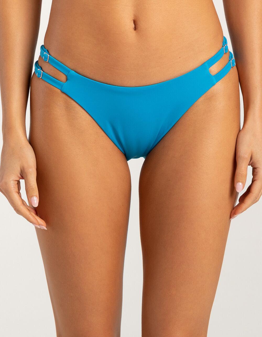 JOLYN Ella Double Strap Bikini Bottoms - BLUE Product Image
