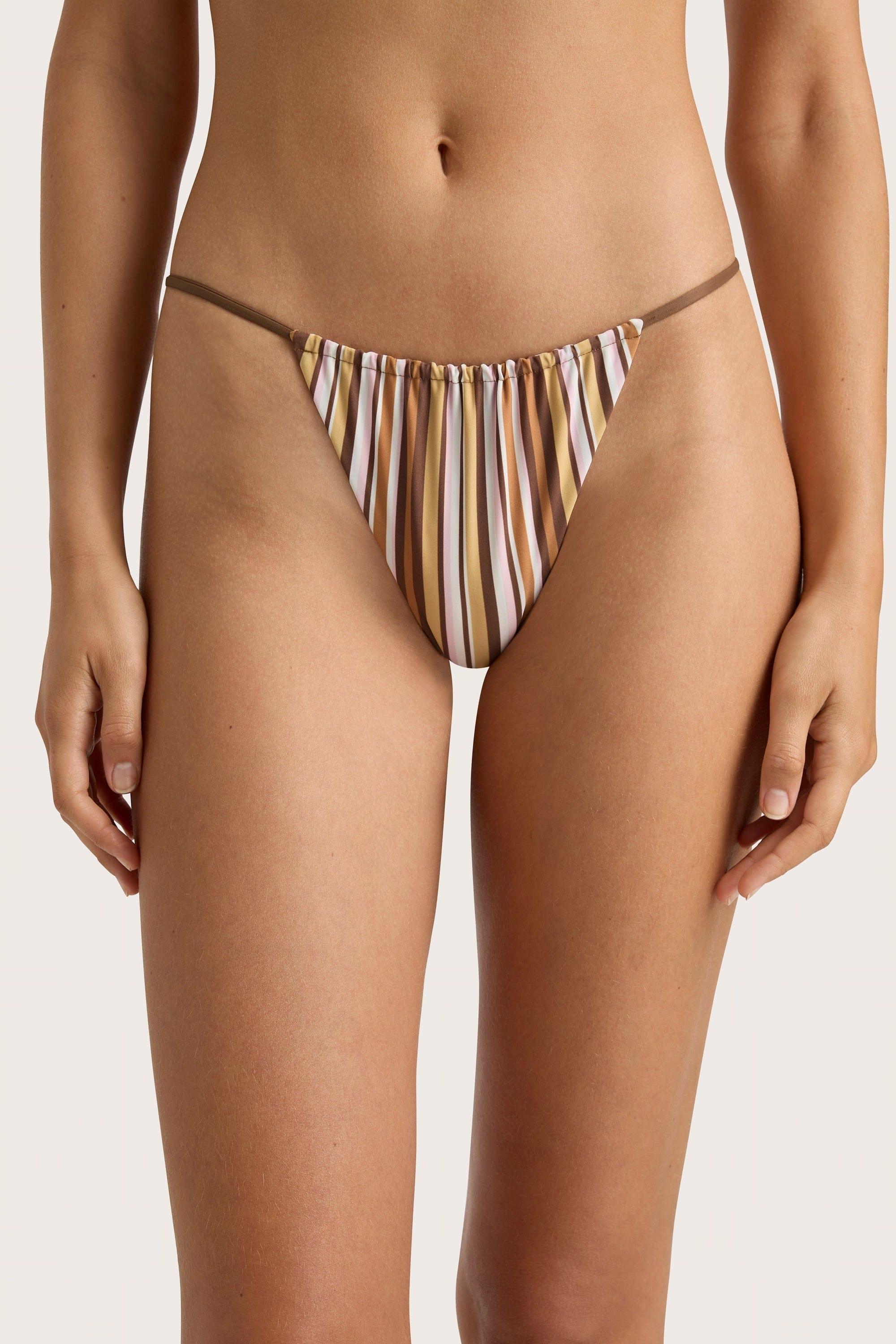 Elea Bikini Bottom Terracotta Stripe - Final Sale Product Image