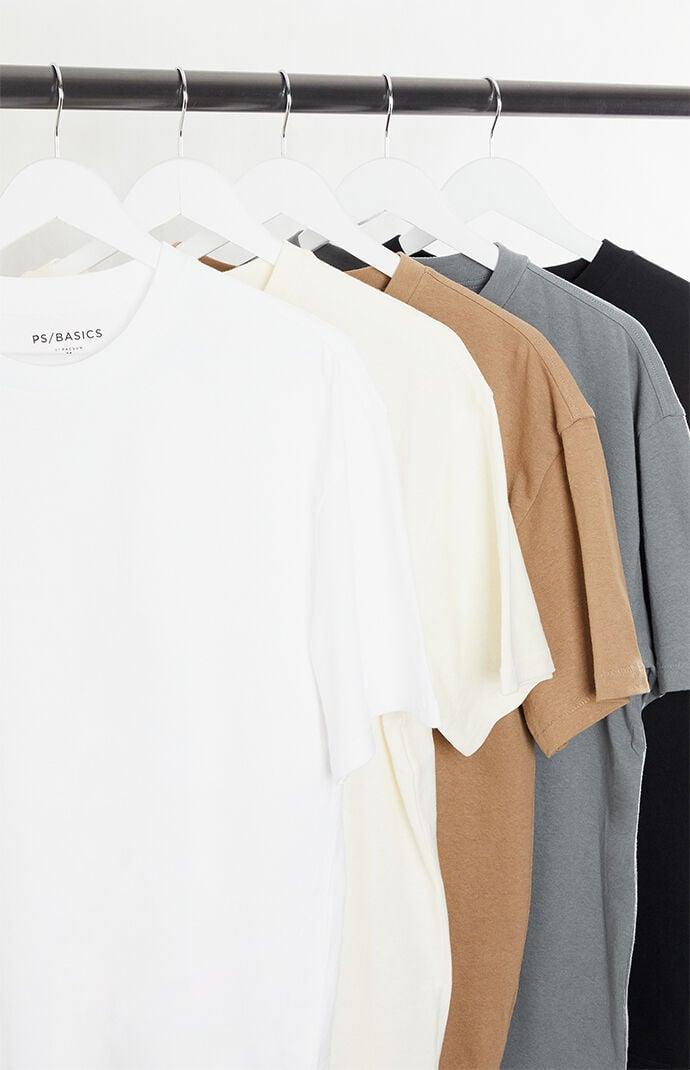 Mens 5 Pack Reece Basic T-Shirts - Product Image