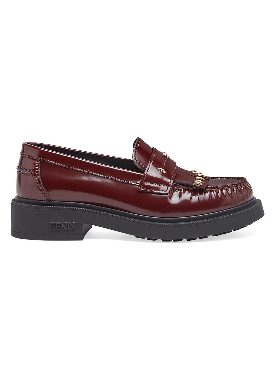 Womens 35MM Leather Kiltie Loafers Product Image