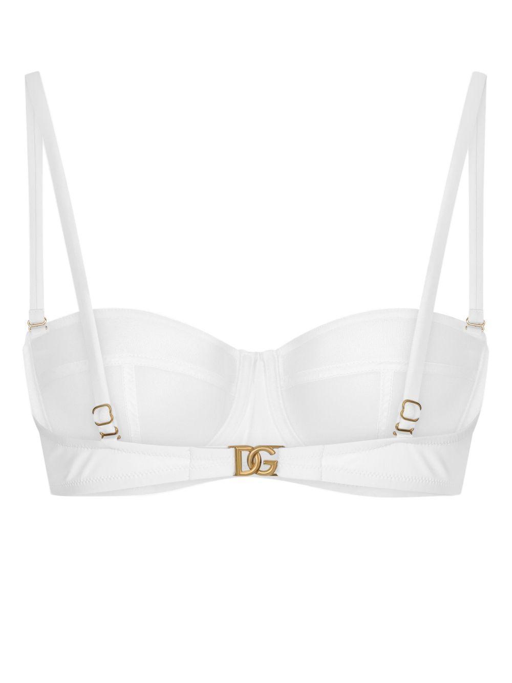 DOLCE & GABBANA Balconette Bikini Top In Optical White Product Image