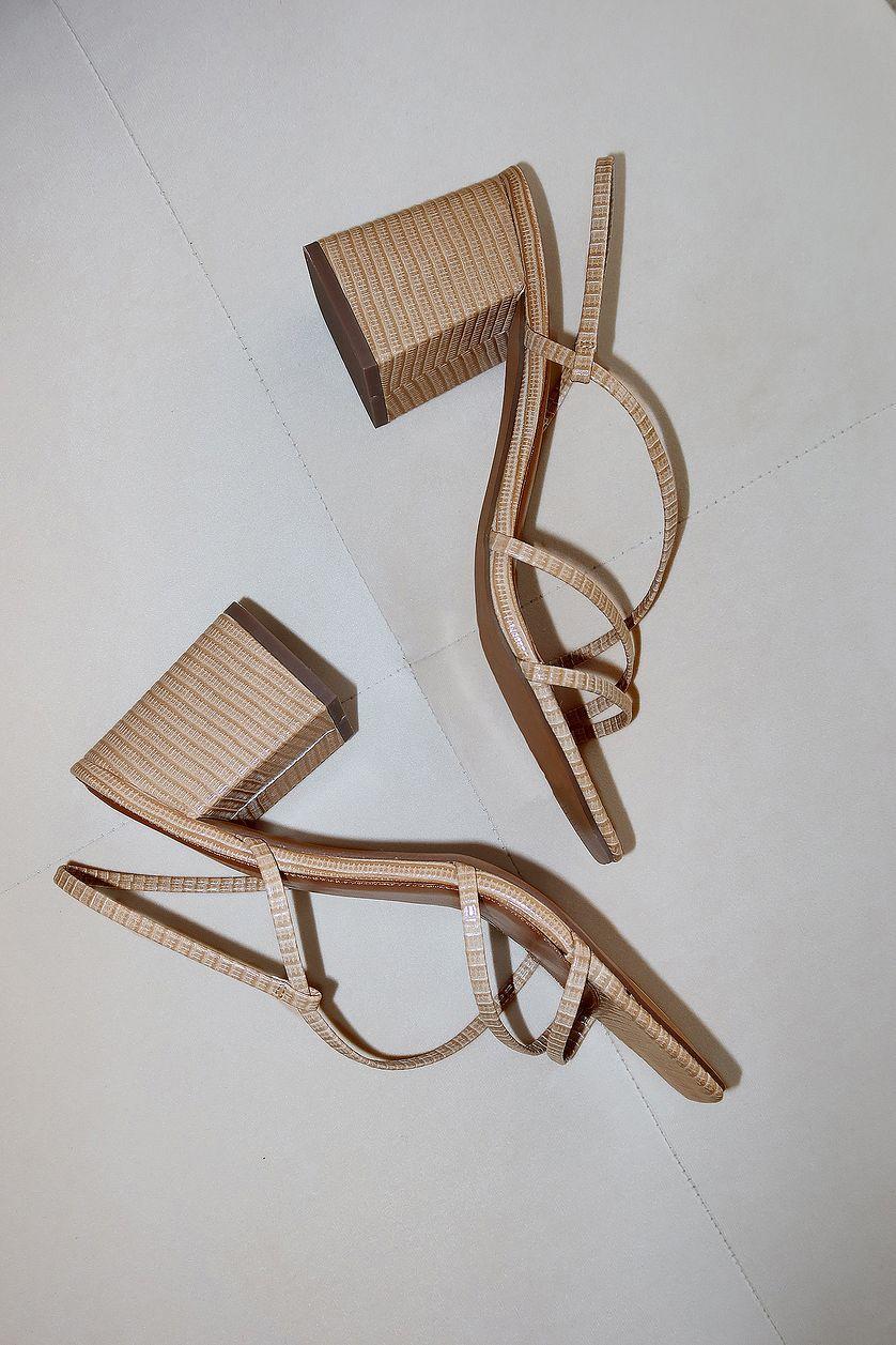 Basic Strappy Block Heels Product Image