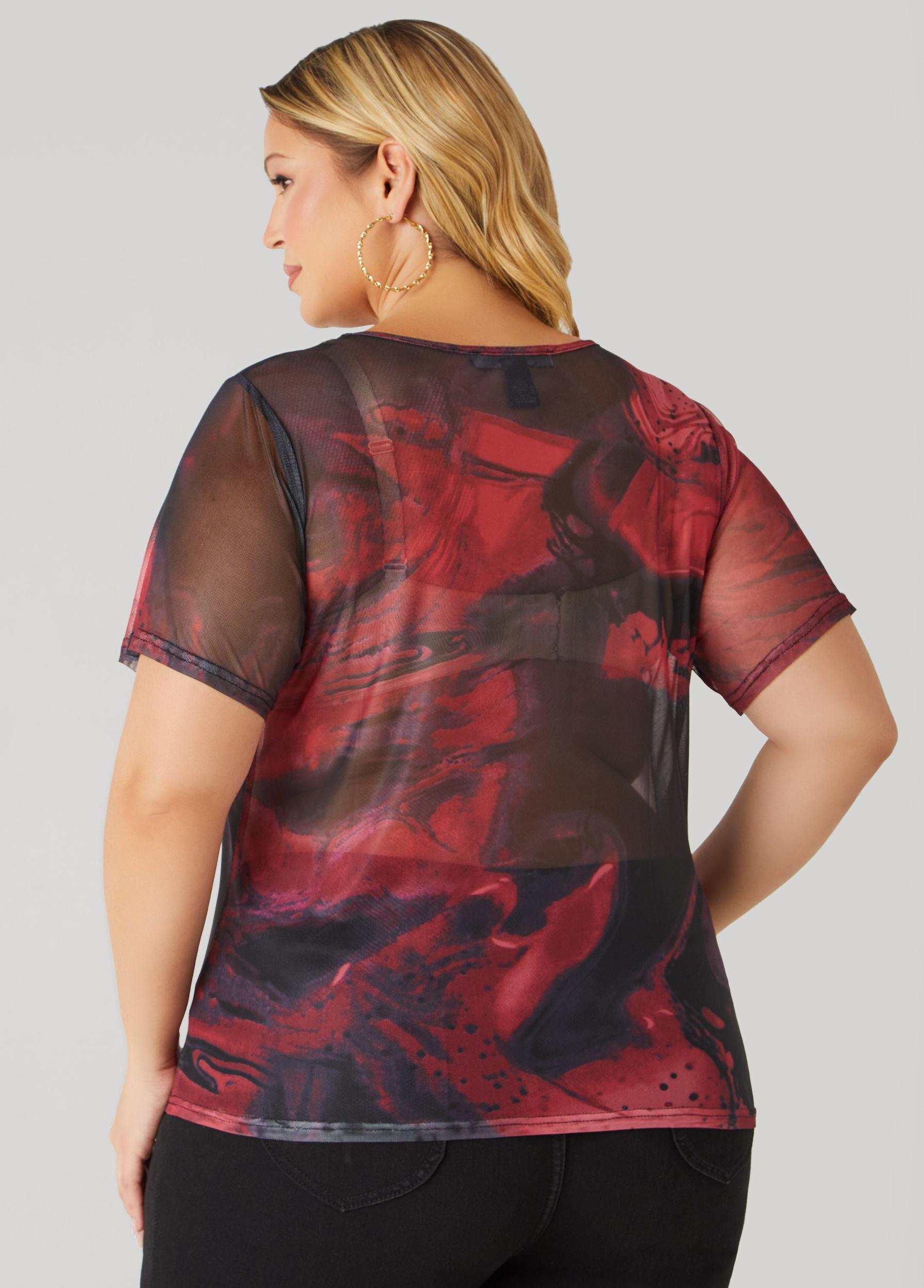 Printed Mesh Tee Product Image