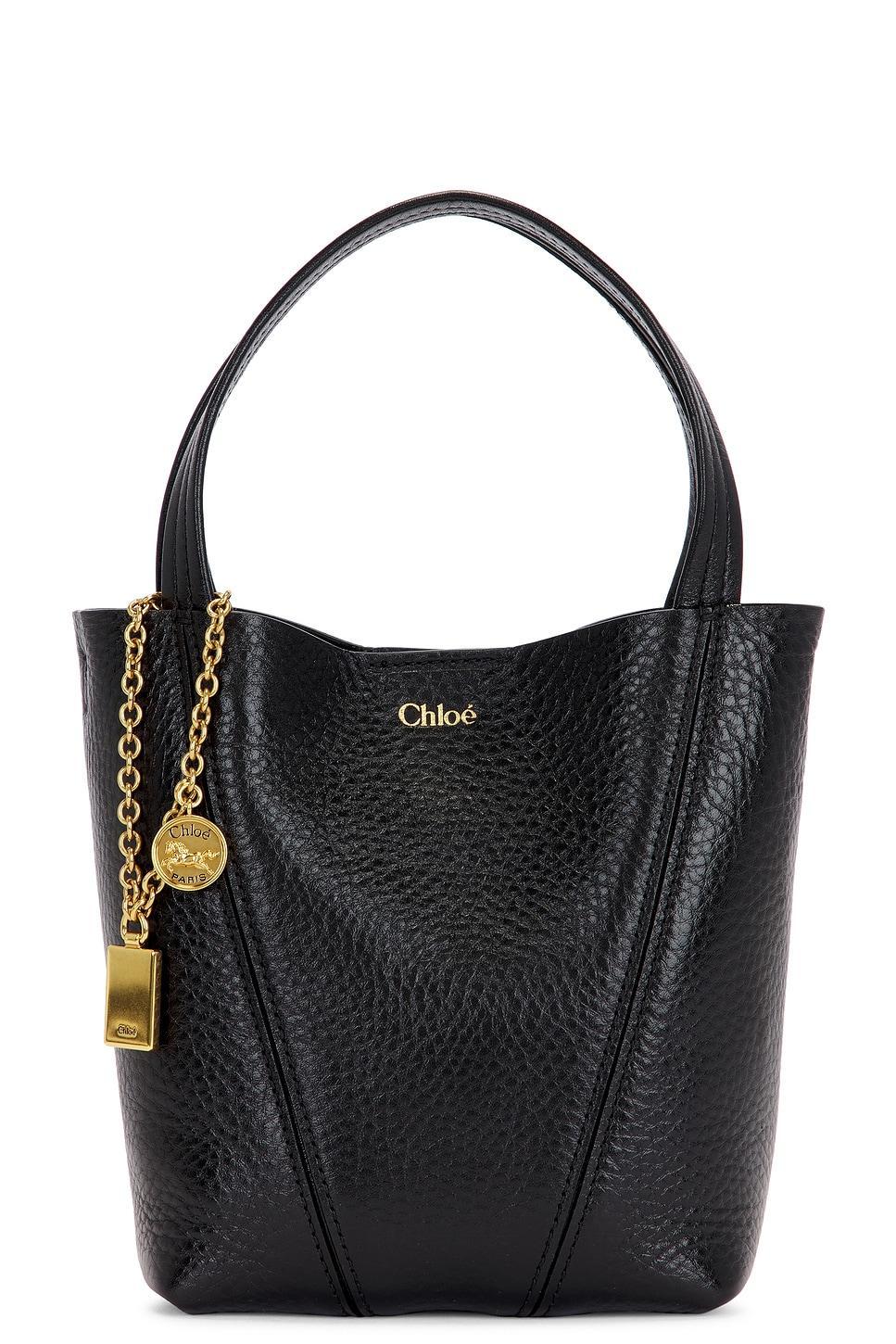 CHLOÉ Spin Small Tote Bag In Black Product Image