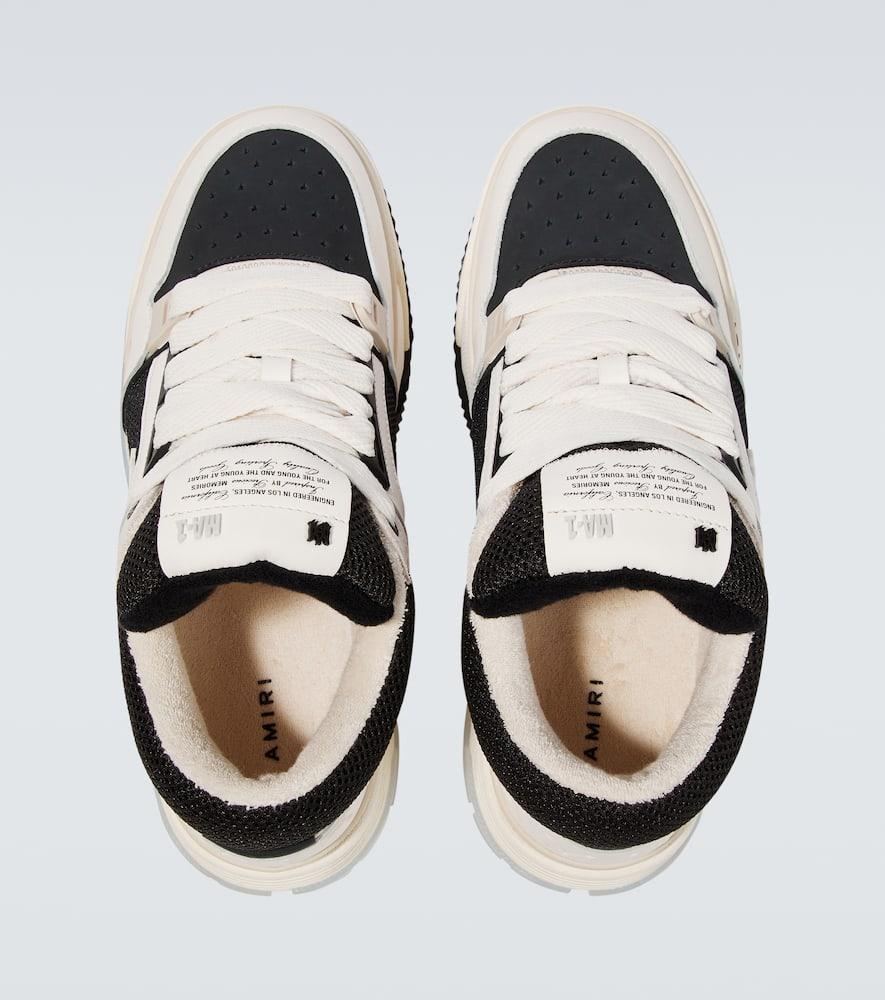 AMIRI Ma-1 Leather And Mesh Sneakers In White,black Product Image