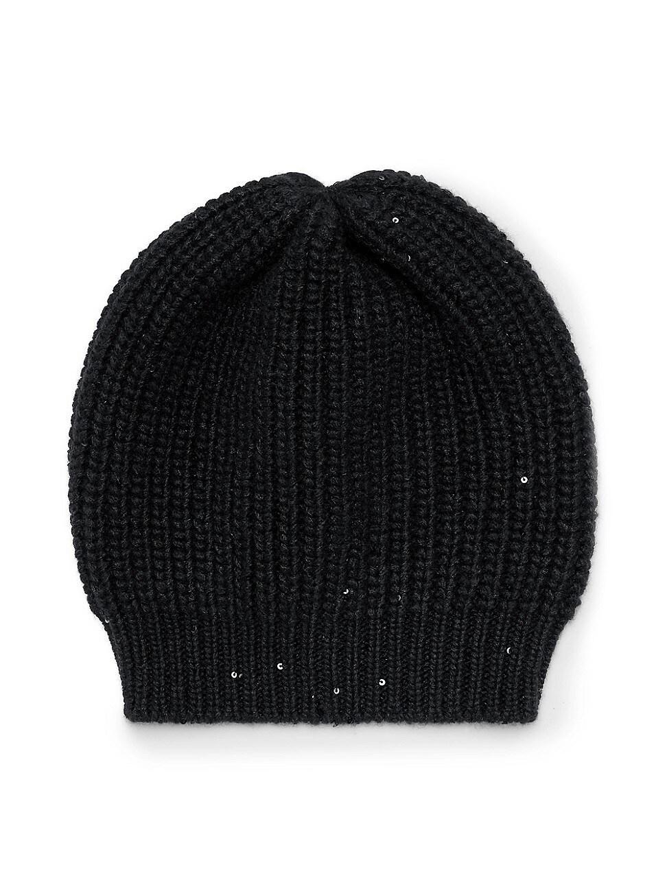 Womens Cashmere and Silk Diamond Yarn Beanie Product Image