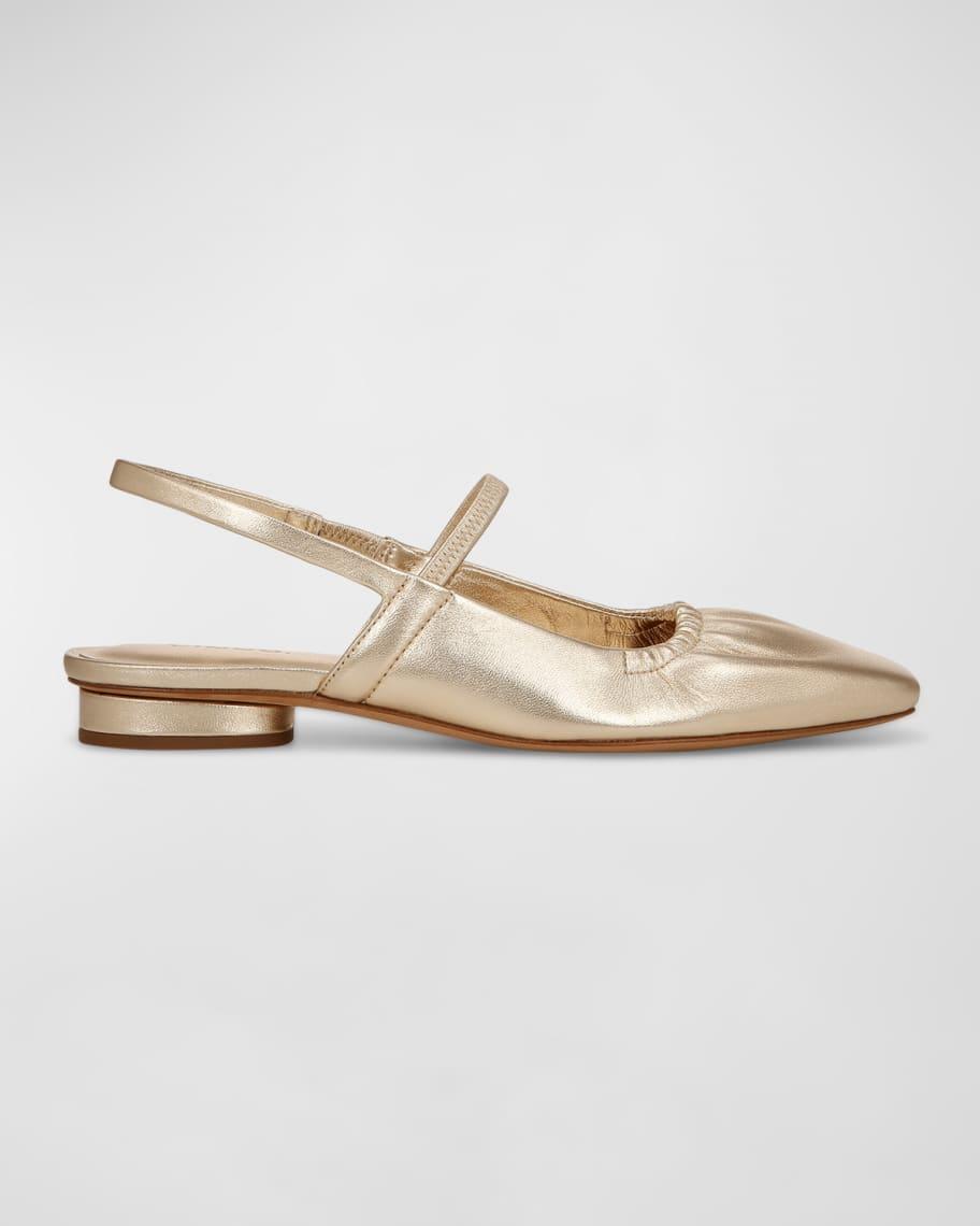 Venice Metallic Slingback Ballerina Flats Product Image