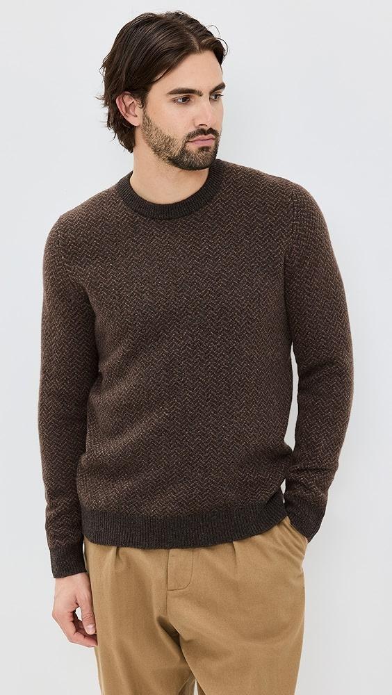 Taylor Stitch Eddy Herringbone Crewneck Sweater | Shopbop Product Image