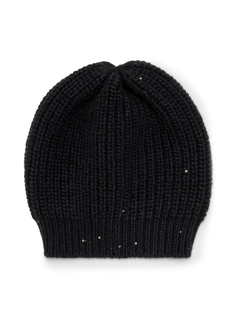 Womens Cashmere and Silk Diamond Yarn Beanie Product Image