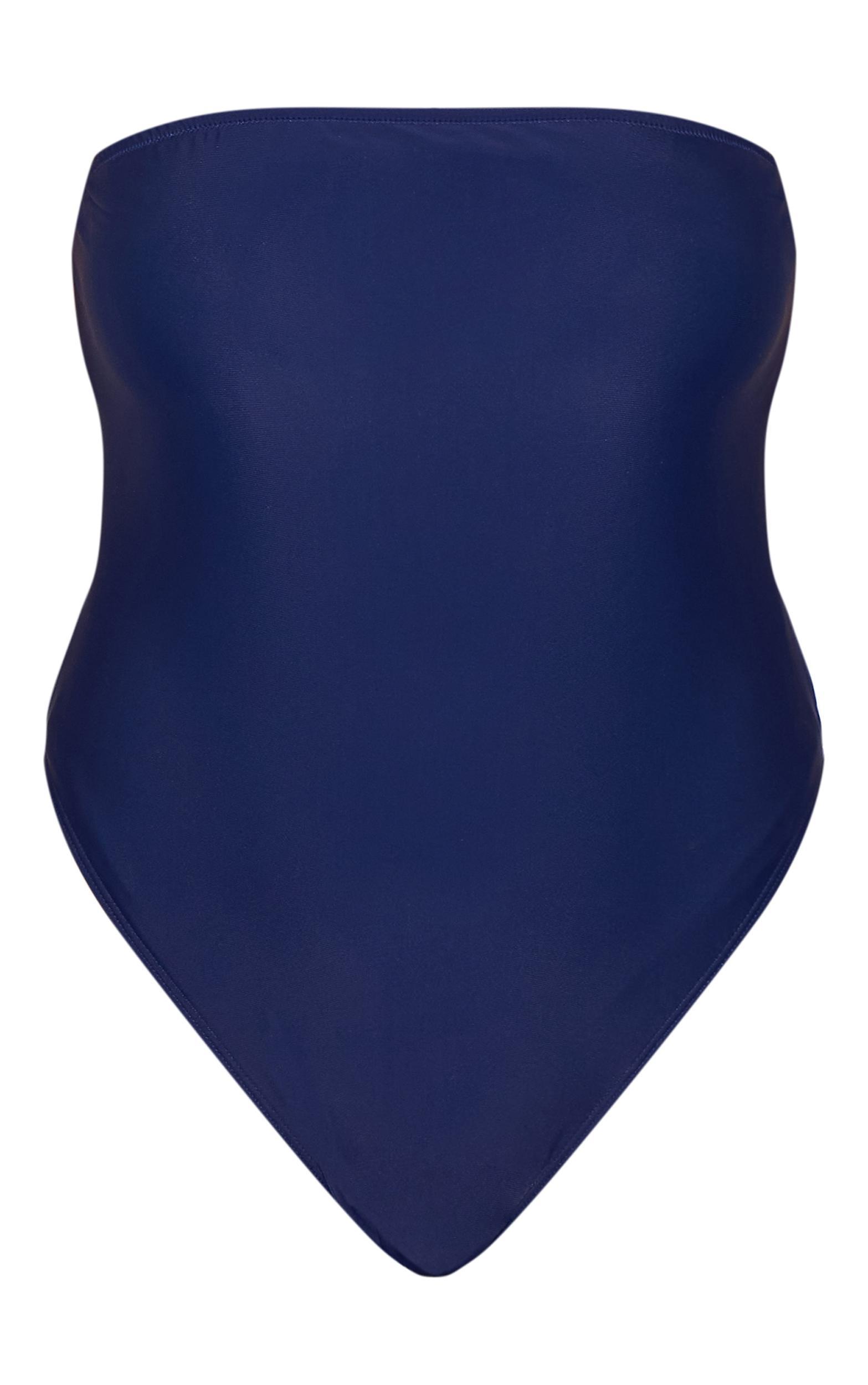 Plus Khaki Strapless Swimsuit Product Image