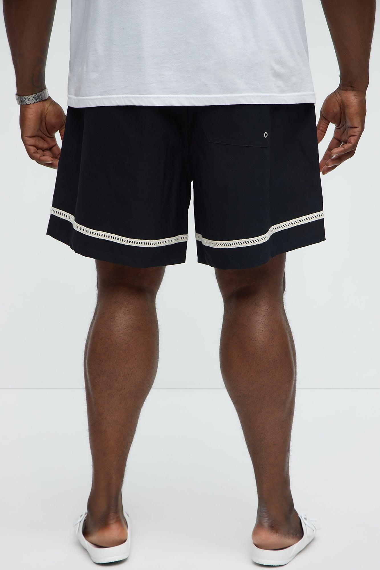 Coastal Applique Swim Classic Trunk - Black Male Product Image