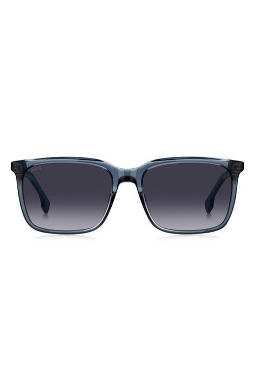 Mens 57MM Rectangular Sunglasses Product Image