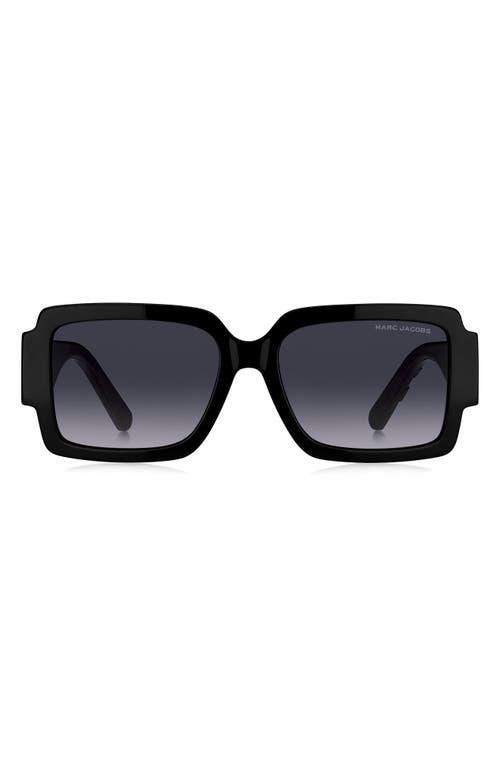 Embossed Logo Acetate Rectangle Sunglasses Product Image