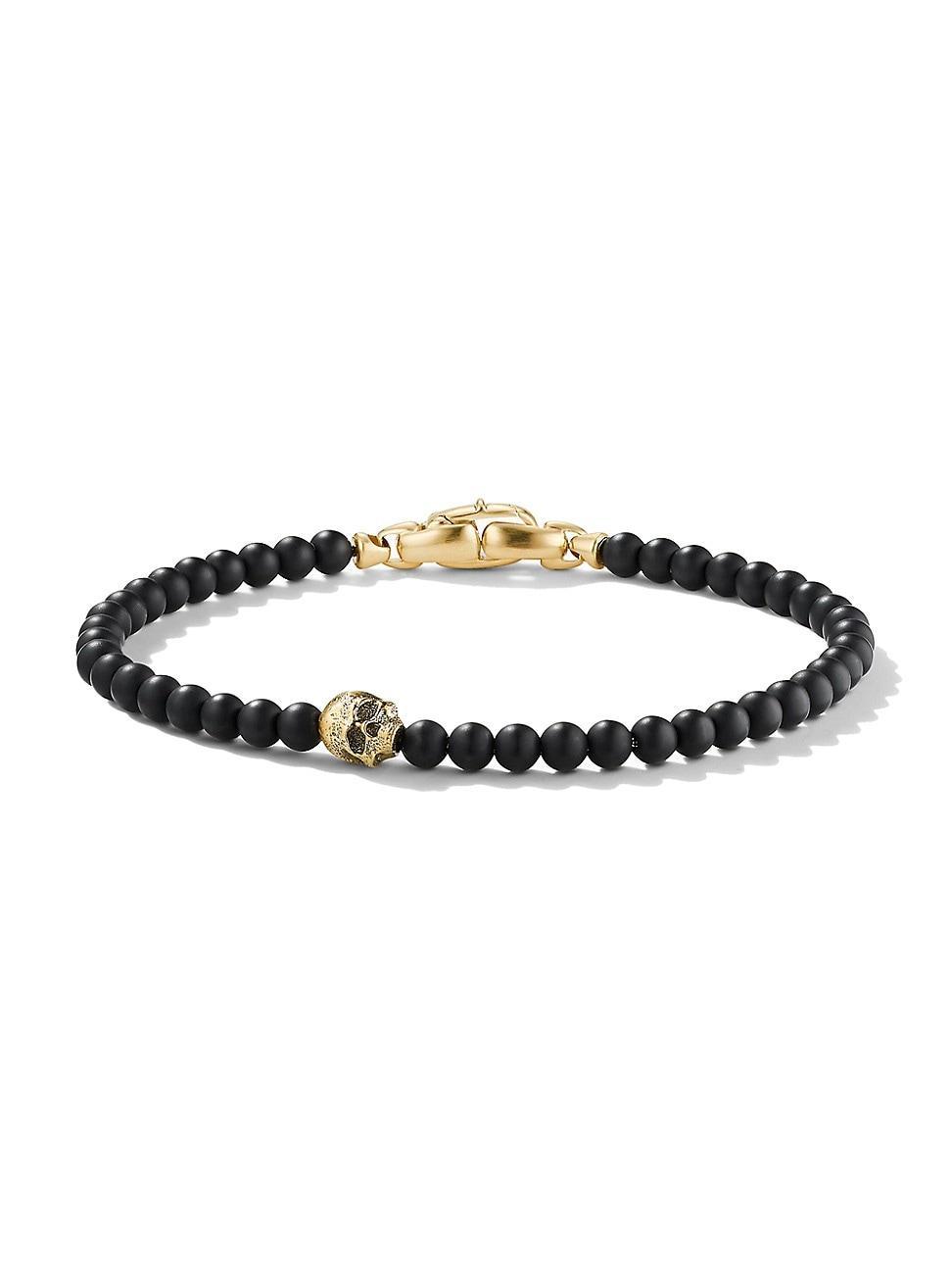 Mens Memento Mori Skull Station Bracelet Product Image