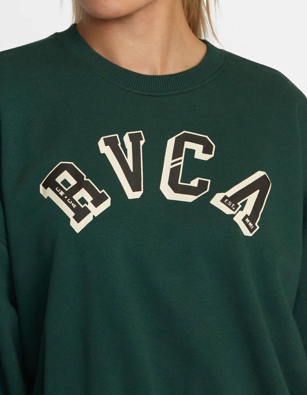 RVCA Ivy League Womens Crewneck Sweatshirt - PINE Product Image