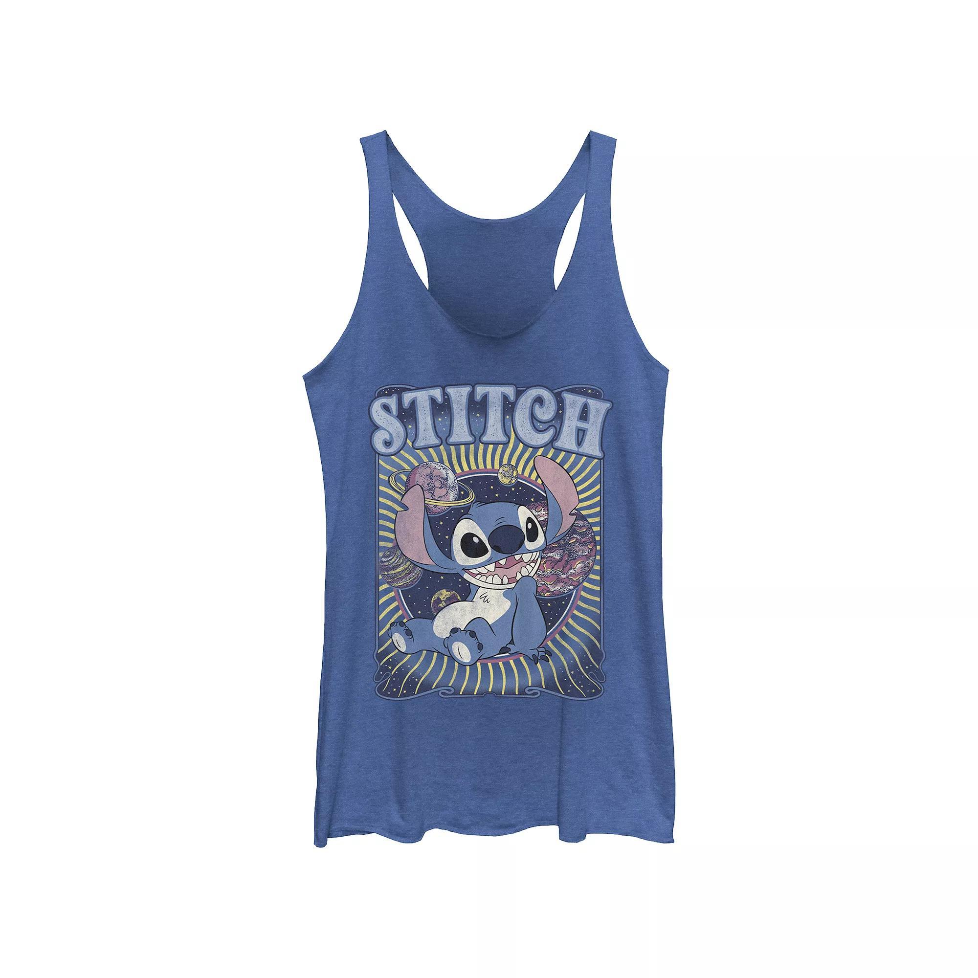 Disney's Lilo & Stitch Groovy Planets Juniors' Tri-Blend Racerback Tank Top, Girl's,  Product Image
