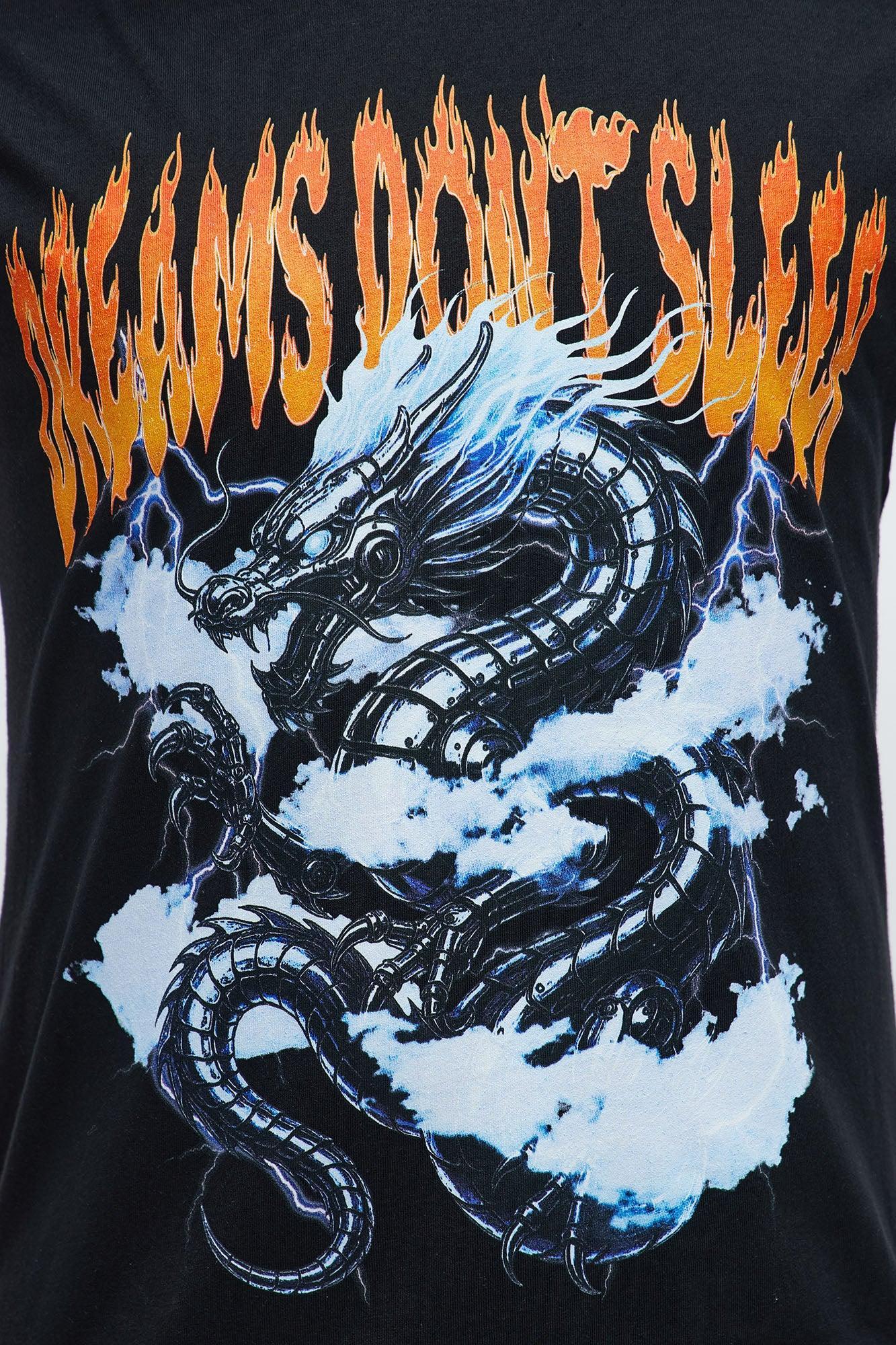 Dreams Dont Sleep Short Sleeve Tee - Black Product Image