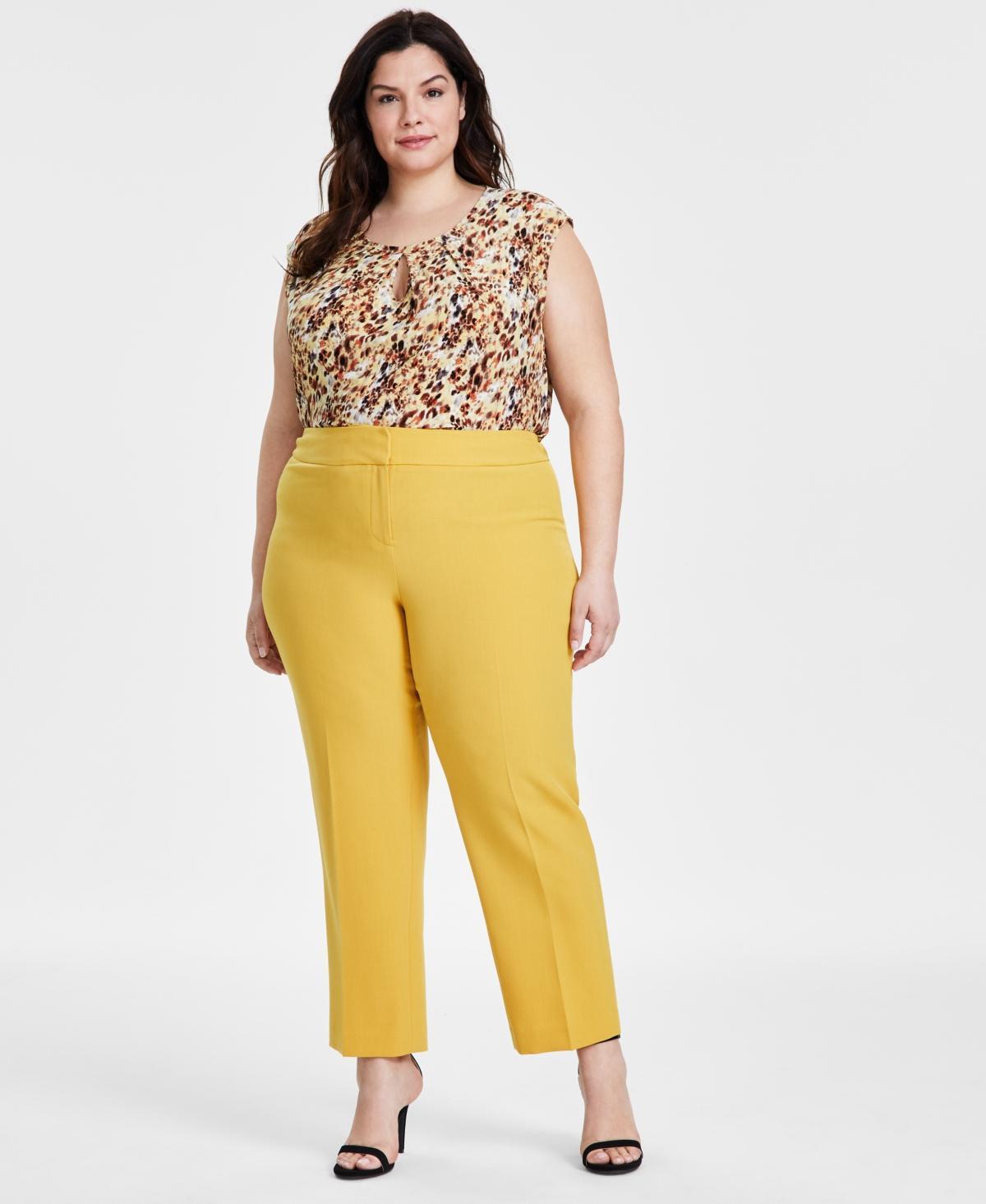 Kasper Plus Size Straight-Leg Pants Product Image