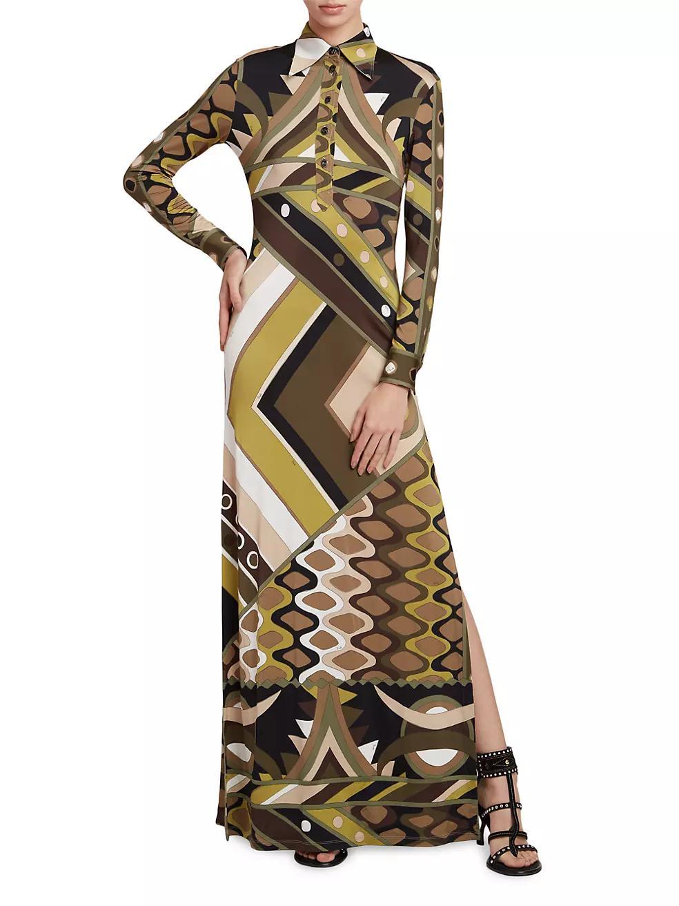 Very Vivara Printed Jersey Satin Maxi Dress Product Image