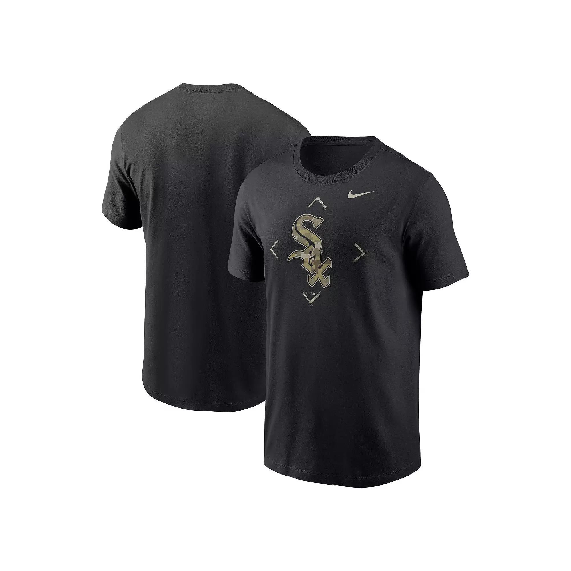 Men's Nike Black Chicago White Sox Camo Logo T-Shirt,  Product Image