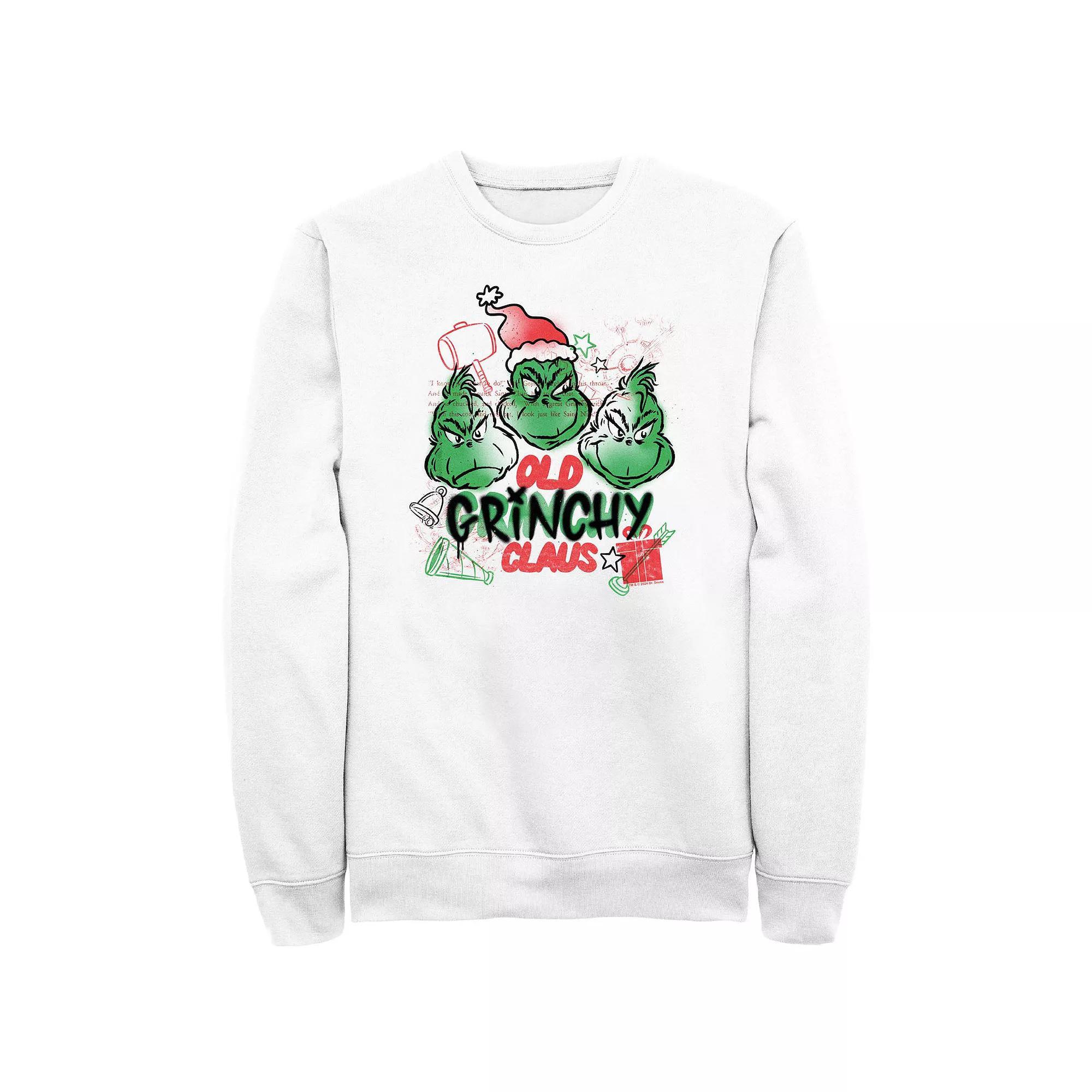 Big & Tall Dr. Seuss Old Grinchy Claus Graphic Fleece, Men's,  Product Image