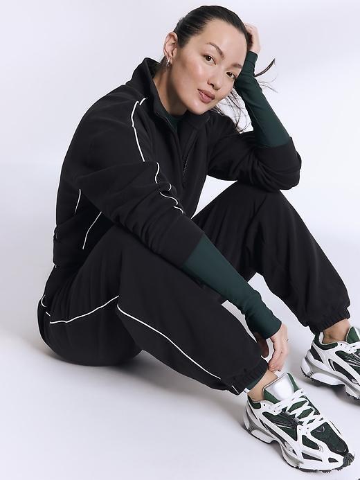 Forever Fleece 1/2 Zip High Hip Piping Sweatshirt Product Image