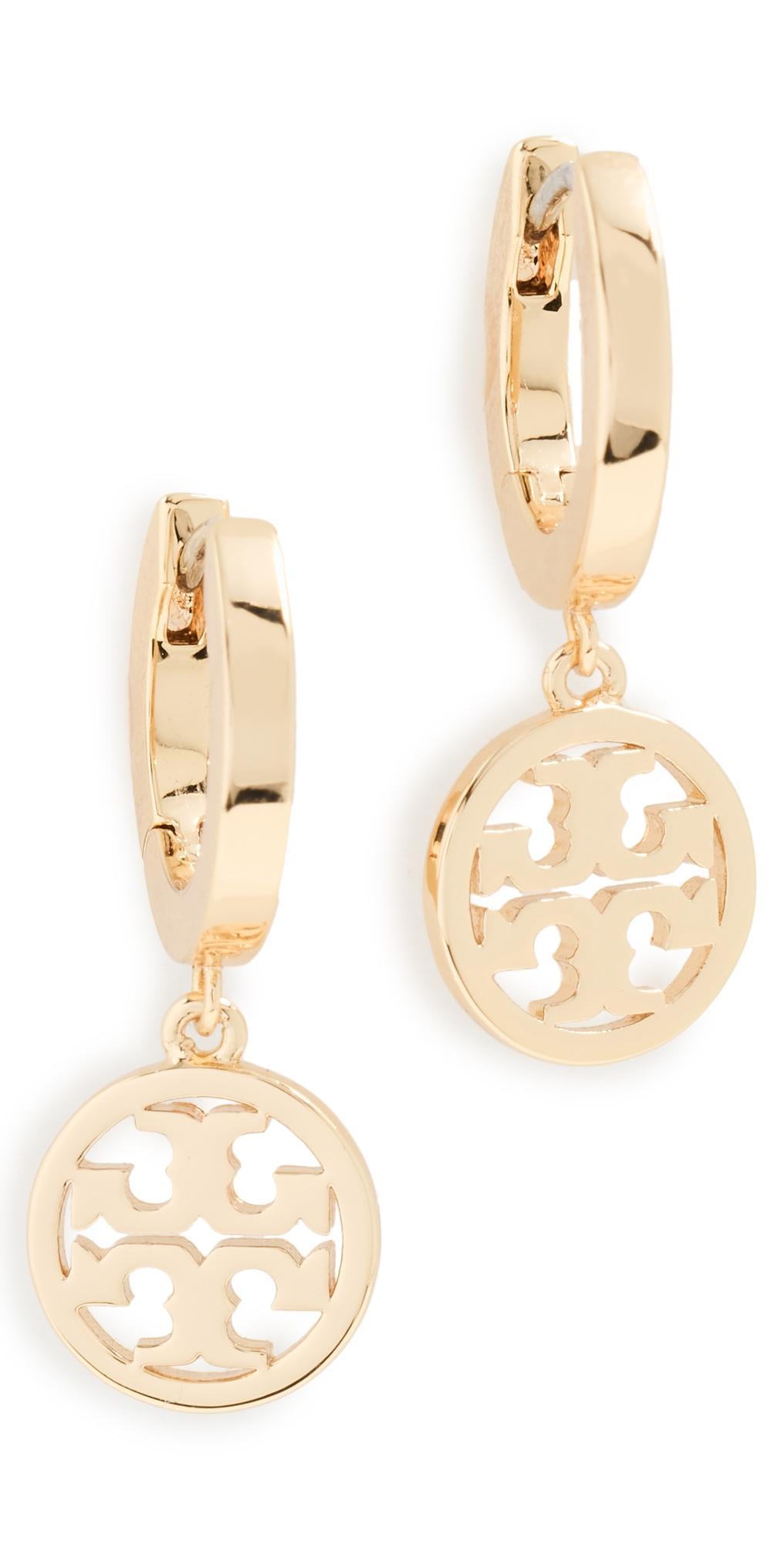 Tory Burch Miller Huggie Hoop Earrings Tory Gold One Size Product Image