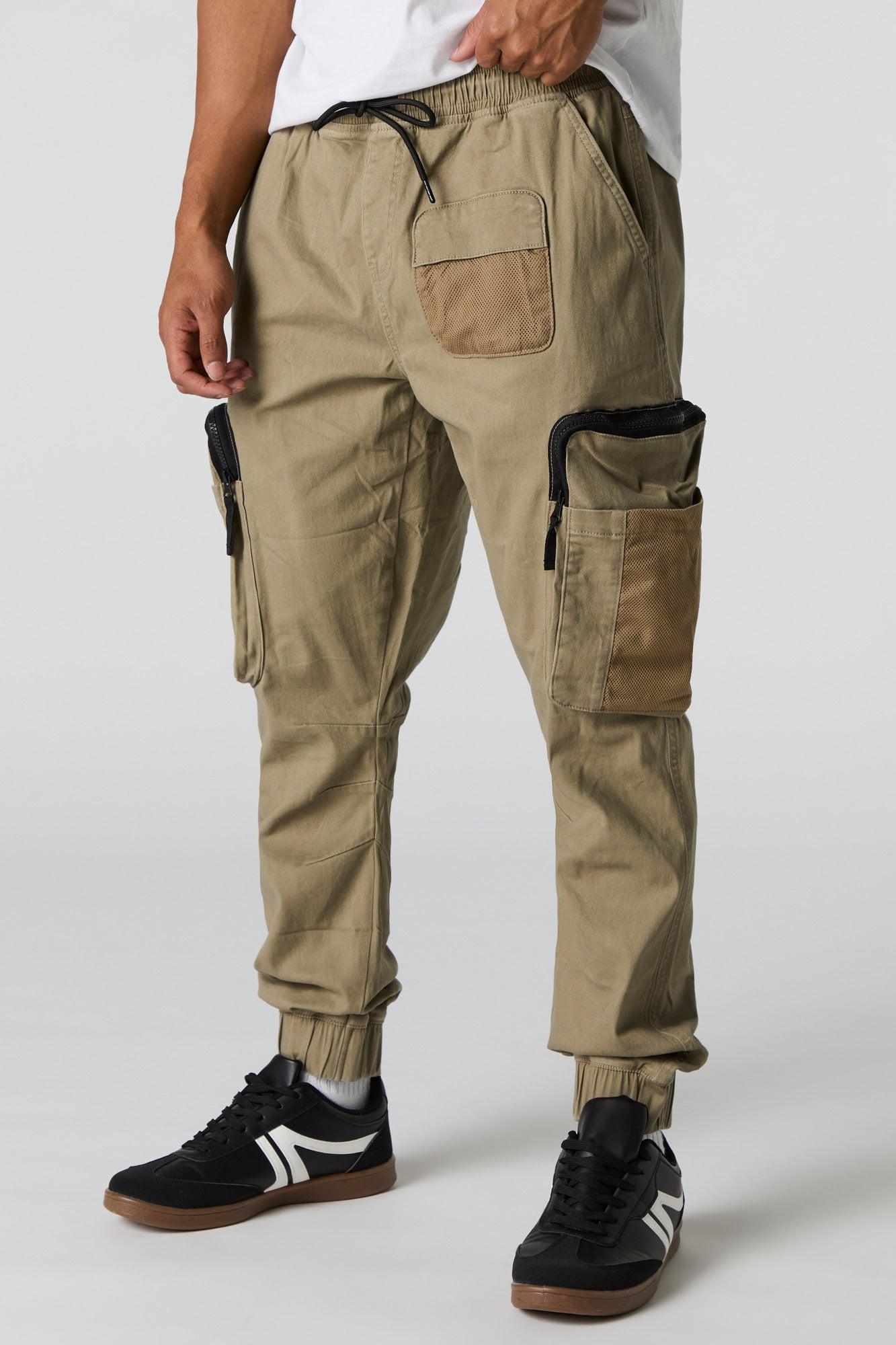 Zipper Mesh Pocket Cargo Jogger Male Product Image