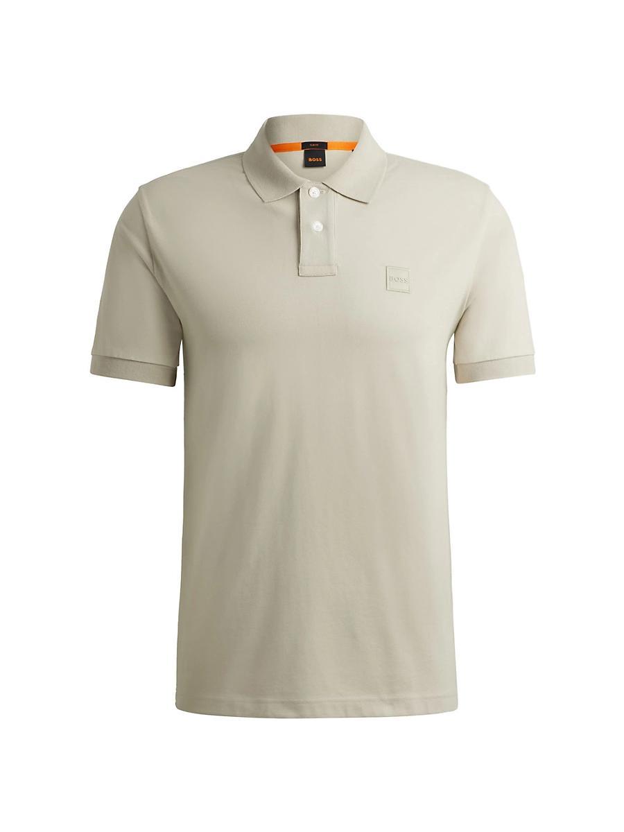 Mens Stretch-Cotton Slim-Fit Polo T-Shirt Product Image